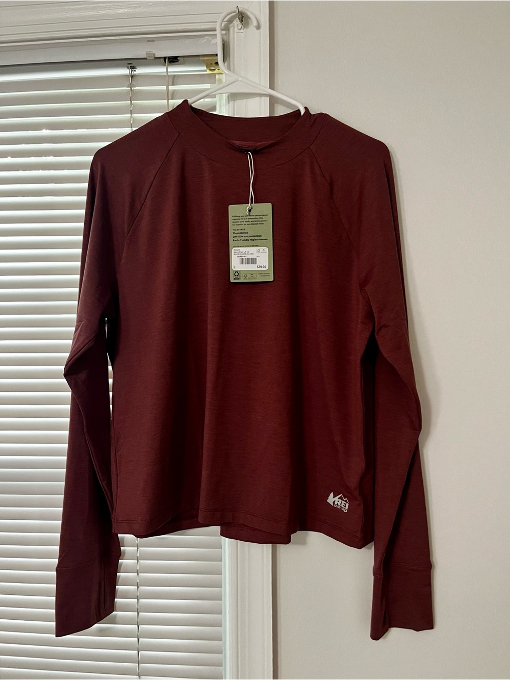 REI Sahara Shade Long-Sleeve T-Shirt - Wine